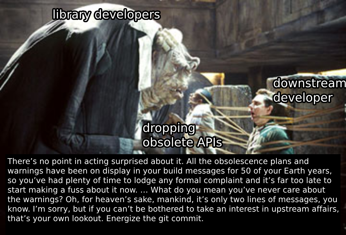 upstream devs dropping api